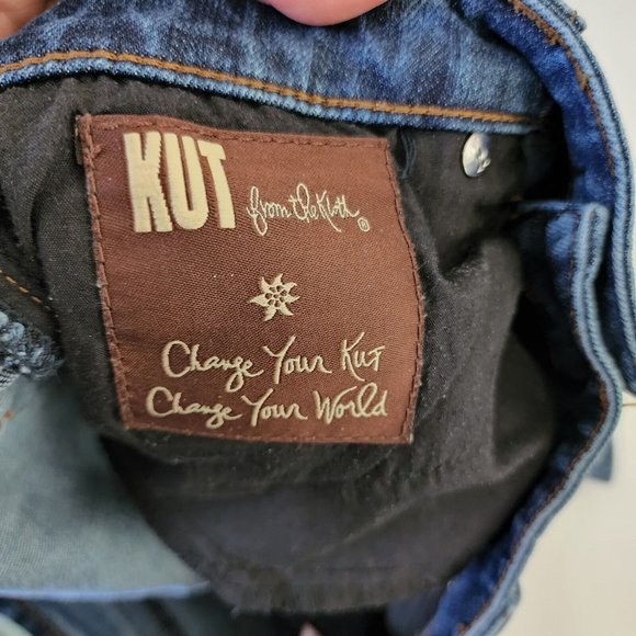 Kut from the Kloth Straight Leg Jeans Women's size 10 Short Denim Stretch 28x29 - Picture 7 of 8